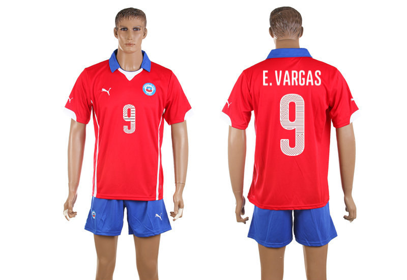 2015-16 Chile 9 E.Vargas Home Jersey