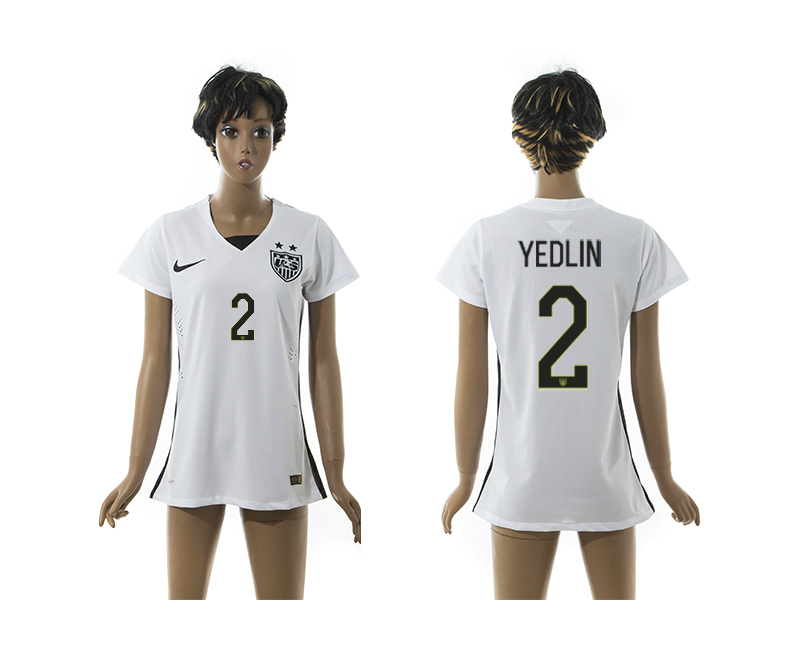 2015-16 USA 2 Yedlin Home Women Jersey