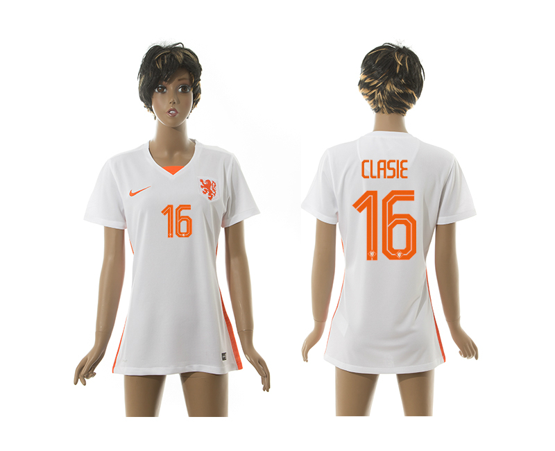 2015-16 Netherlands 16 Clasie Away Women Jersey