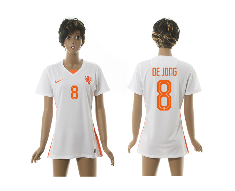 2015-16 Netherlands 8 De Jong Away Women Jersey