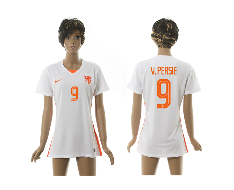 2015-16 Netherlands 9 V.Persie Away Women Jersey