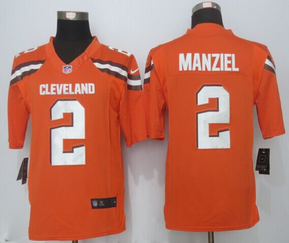 Nike Browns 2 Johnny Manziel Orange Limited Jersey
