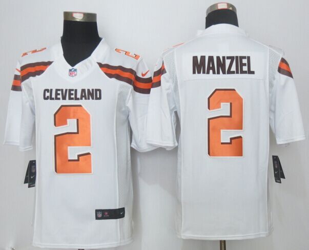 Nike Browns 2 Johnny Manziel White Limited Jersey