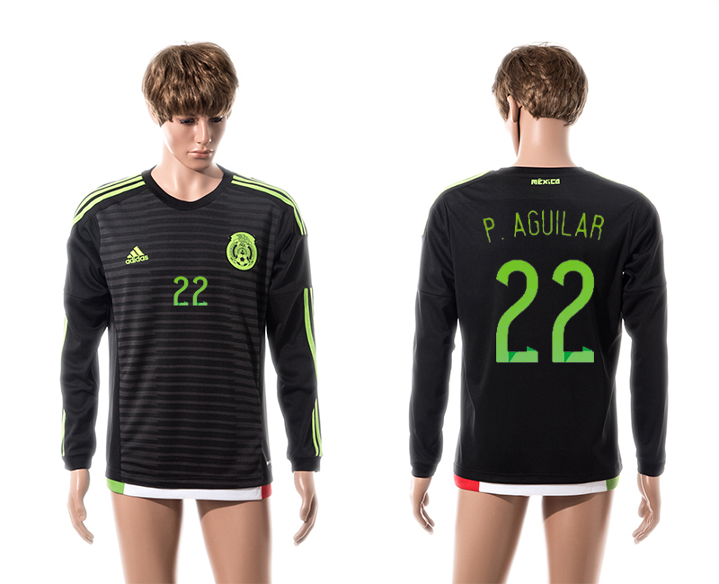 2015-16 Mexico 22 P.Aguilar Home Long Sleeve Thailand Jersey