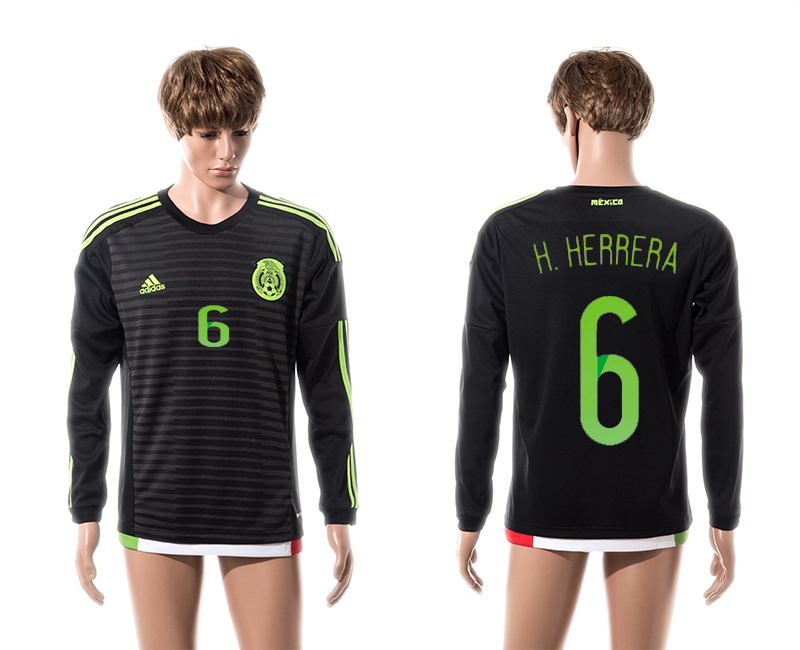 2015-16 Mexico 6 H.Herrera Home Long Sleeve Thailand Jersey