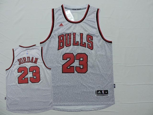 Bulls 23 Jordan Grey New Revolution 30 Jersey - Click Image to Close