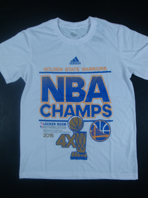 Warriors 2015 NBA Champions White Short Sleeve Men's T-Shirt