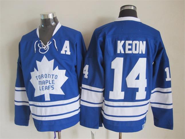 Maple Leafs 14 Keon Blue A Patch CCM Jersey