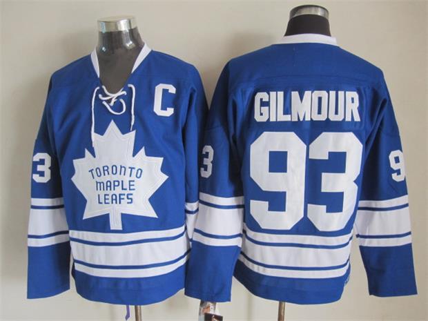 Maple Leafs 93 Gilmour Blue C Patch CCM Jersey
