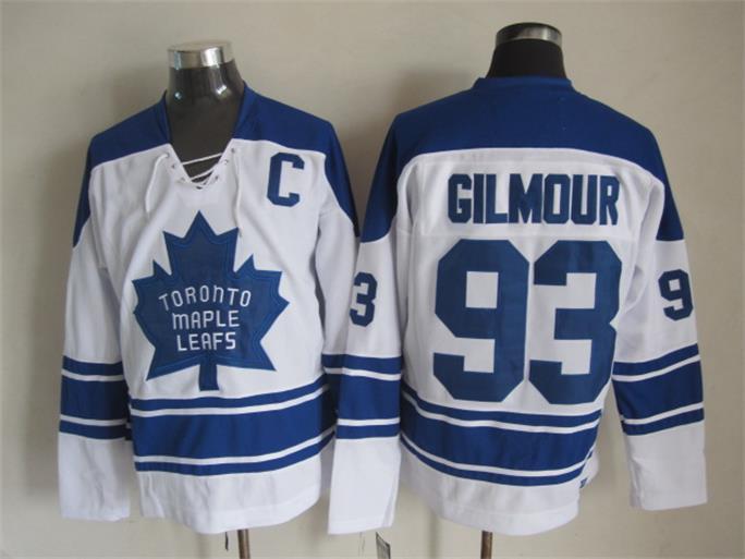 Maple Leafs 93 Gilmour White C Patch CCM Jersey