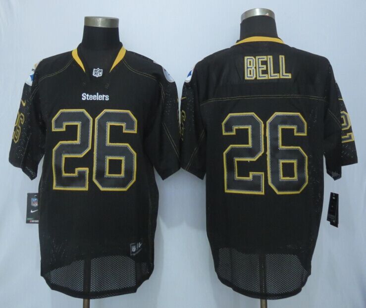Nike Steelers 26 Bell Lights Out Black Elite Jersey