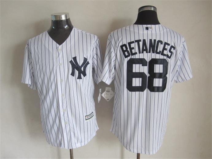 Yankees 68 Betances White New Cool Base Jersey - Click Image to Close