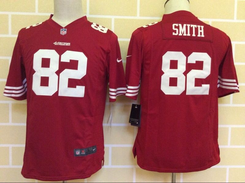 Nike 49ers 82 Smith Red Youth Game Jersey