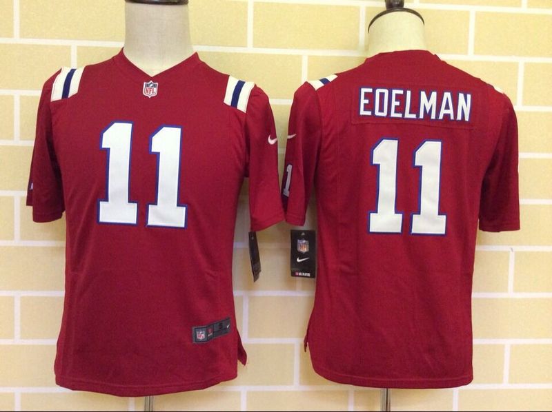 Nike Patriots 11 Edelman Red Youth Game Jersey
