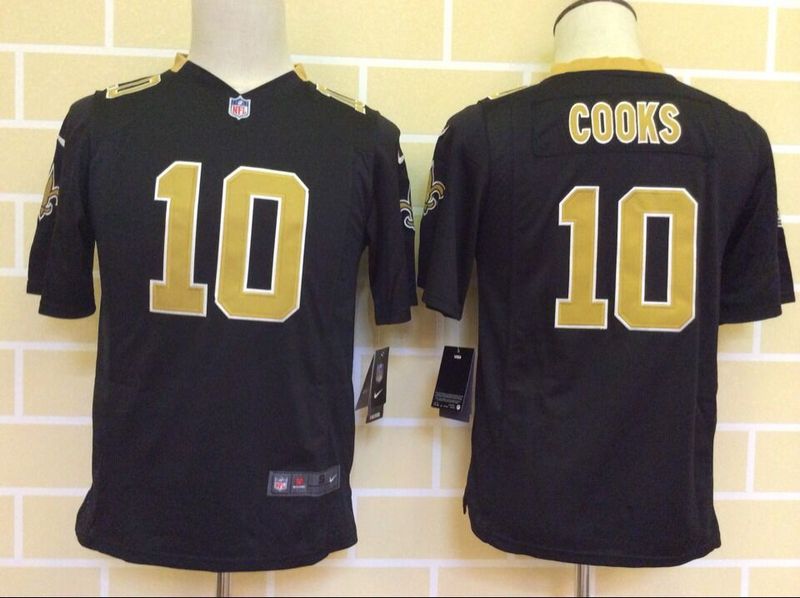 Nike Saints 10 Cooks Black Youth Game Jersey - Click Image to Close