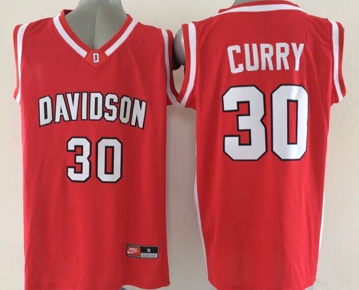 Davidson Wildcats 30 Curry Red College Jersey