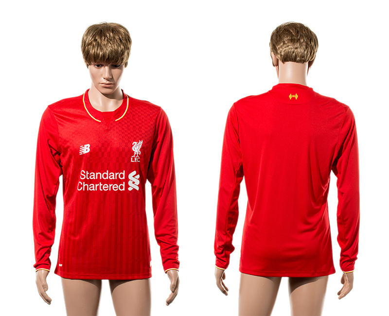 2015-16 Liverpool Home Long Sleeve Thailand Jersey