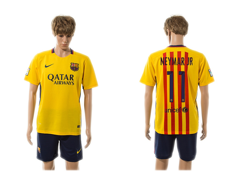 2015-16 Barcelona 11 NEYMAR JR Away Jersey