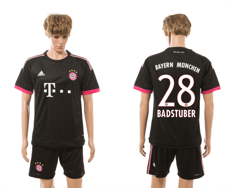 2015-16 Bayern Munchen 28 Badstuber Away Jersey
