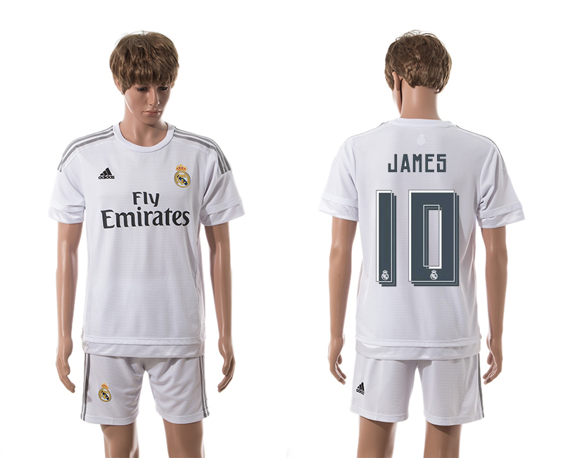 2015-16 Real Madrid 10 JAMES Home Jersey