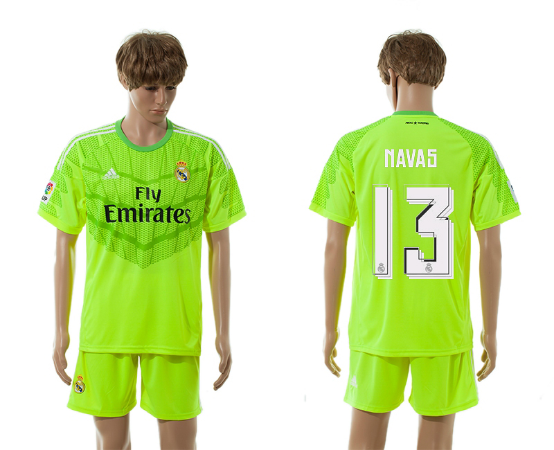 2015-16 Real Madrid 13 NAVAS Goalkeeper Jersey