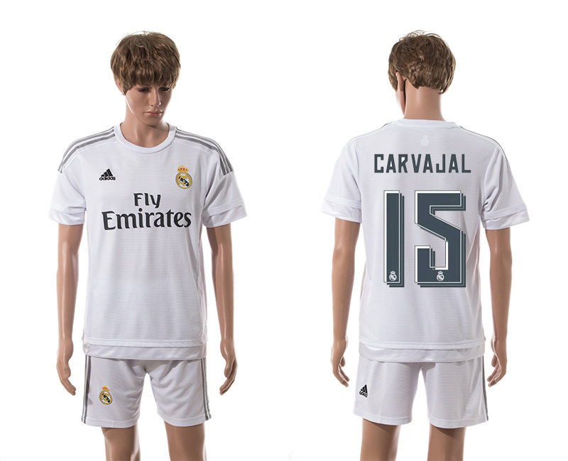 2015-16 Real Madrid 15 CARVAJAL Home Jersey