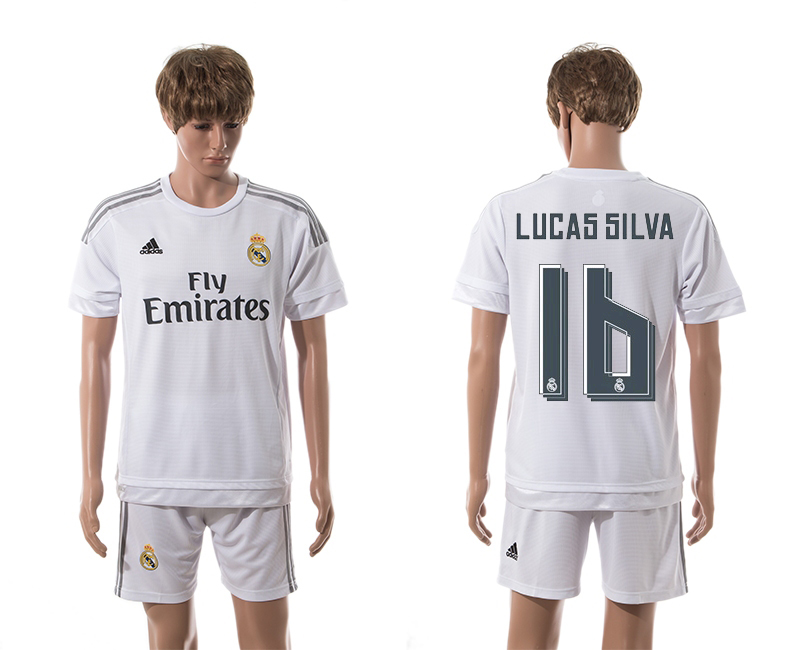 2015-16 Real Madrid 16 LUCAS SILVA Home Jersey
