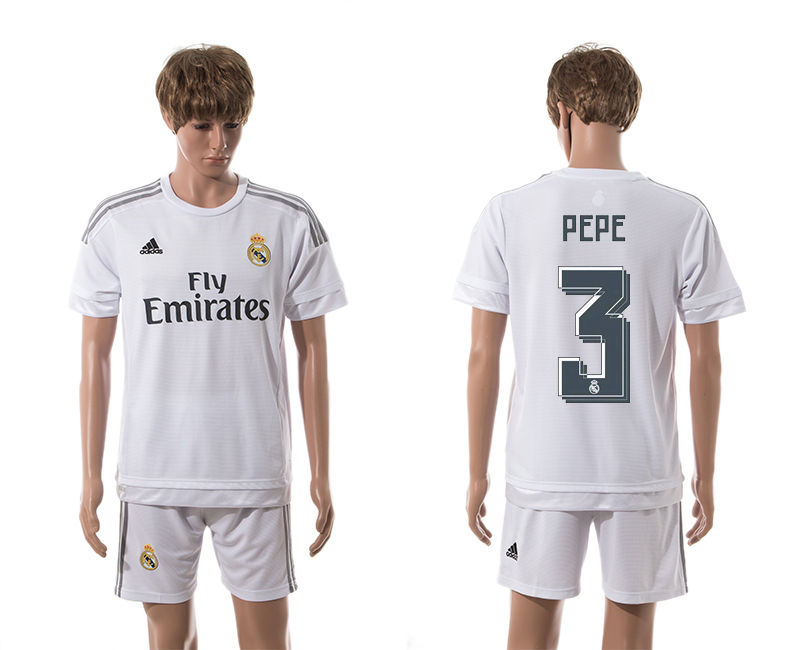 2015-16 Real Madrid 3 PEPE Home Jersey