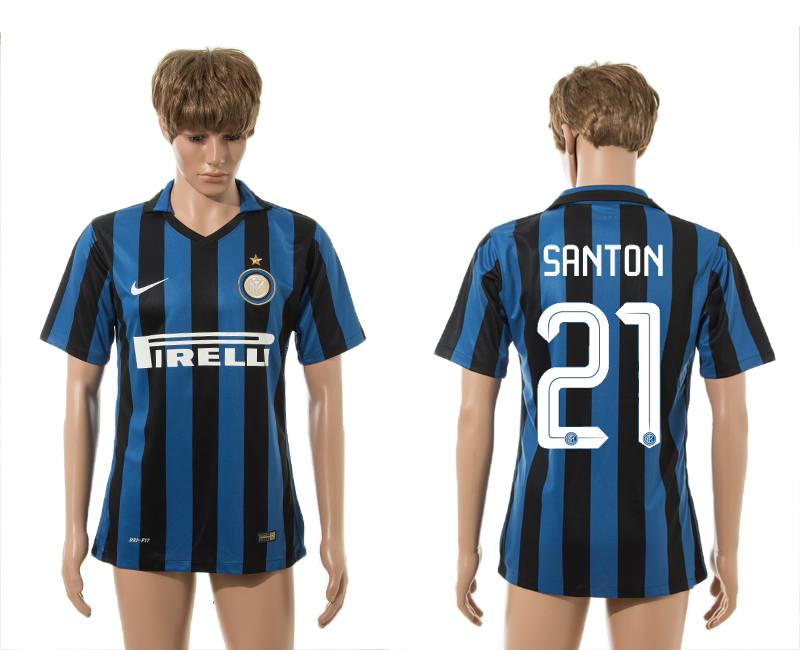 2015-16 Inter Milan 21 SANTON Home Thailand Jersey