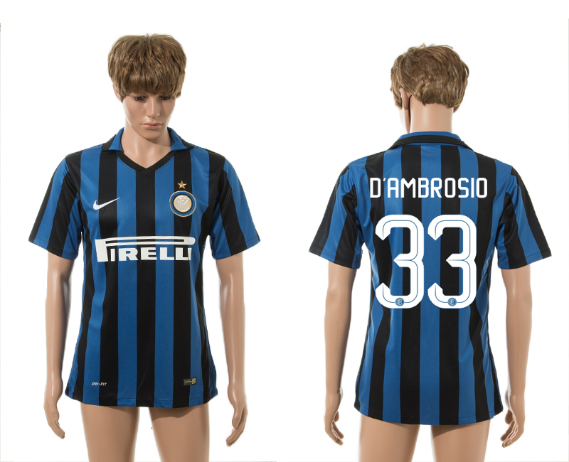 2015-16 Inter Milan 33 D'AMBROSIO Home Thailand Jersey