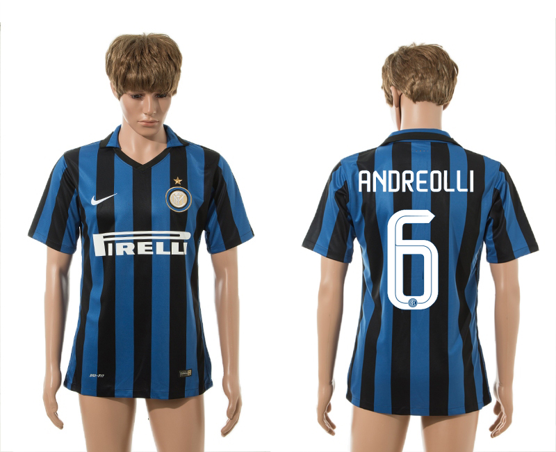 2015-16 Inter Milan 6 ANDREOLLI Home Thailand Jersey