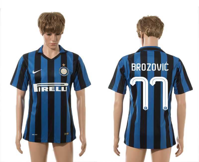 2015-16 Inter Milan 77 BROZOVIC Home Thailand Jersey