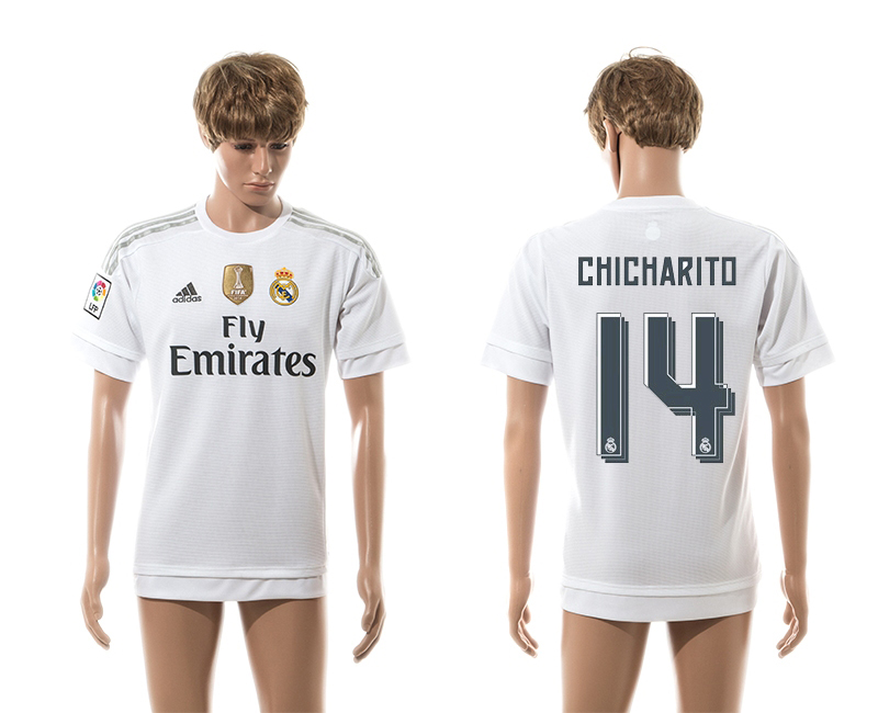 2015-16 Real Madrid 14 CHICHARITO Home Thailand Jersey