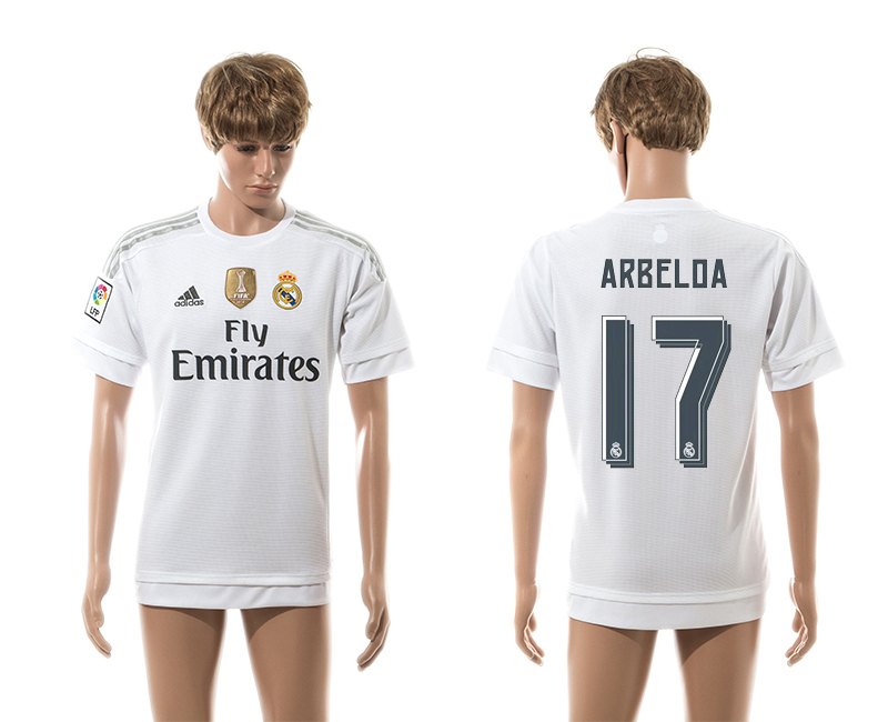 2015-16 Real Madrid 17 ARBELOA Home Thailand Jersey