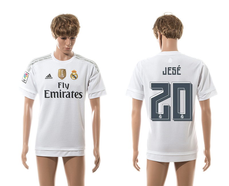2015-16 Real Madrid 20 JESE Home Thailand Jersey