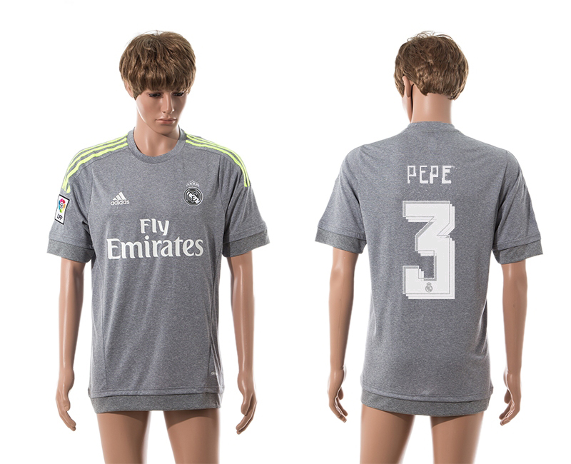 2015-16 Real Madrid 3 PEPE Away Thailand Jersey