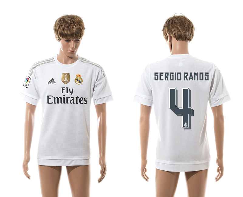 2015-16 Real Madrid 4 SERGIO RAMOS Home Thailand Jersey