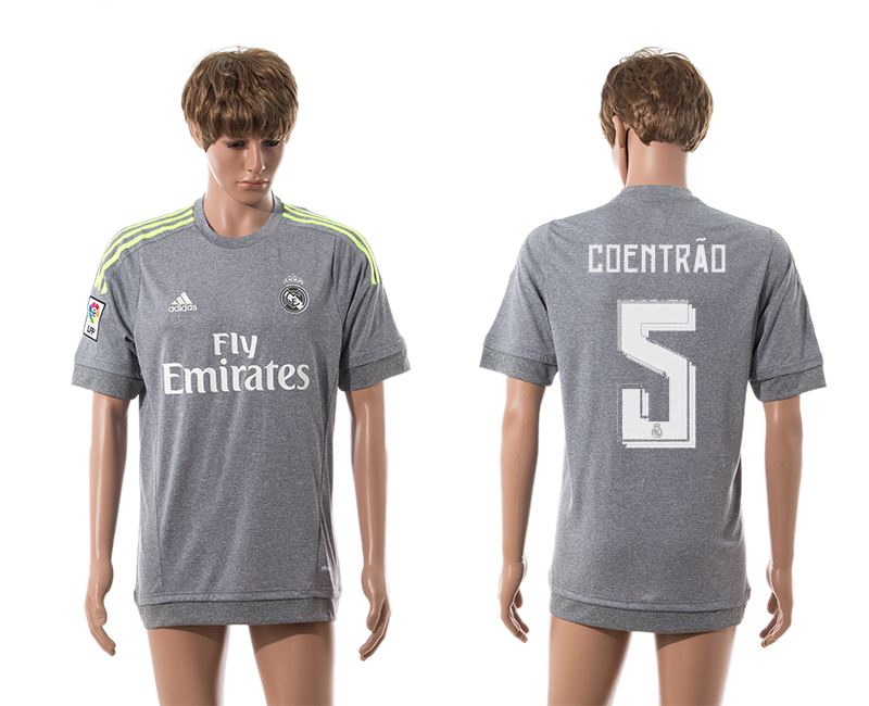 2015-16 Real Madrid 5 COENTRAO Away Thailand Jersey