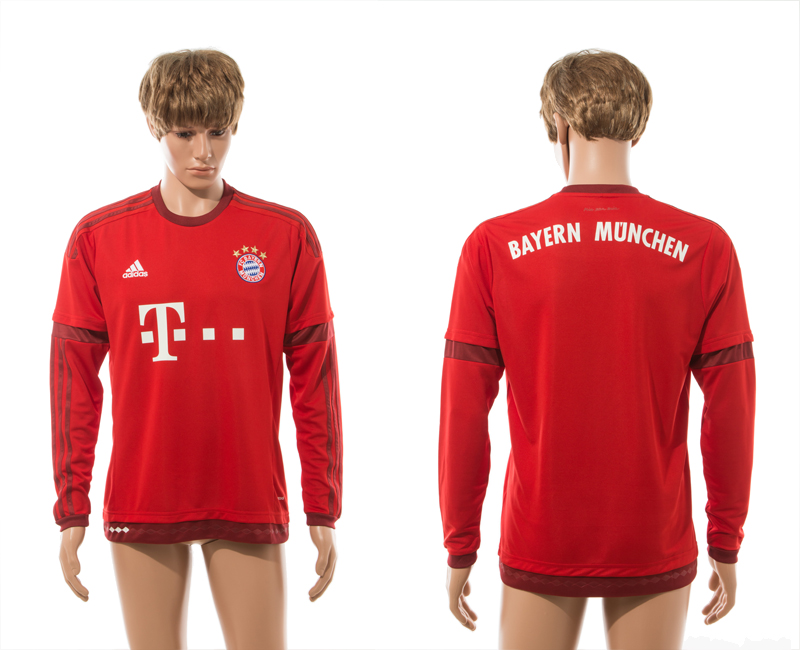2015-16 Bayern Munchen Home Long Sleeve Thailand Jersey