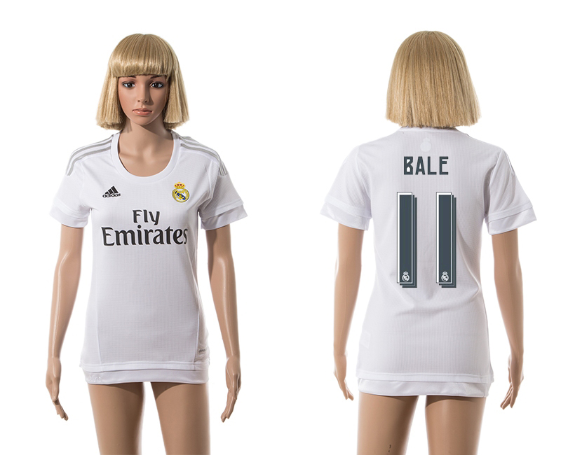2015-16 Real Madrid 11 BALE Home Women Jersey