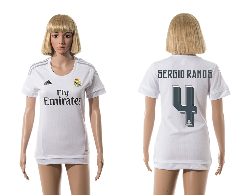 2015-16 Real Madrid 4 Sergio Home Women Jersey