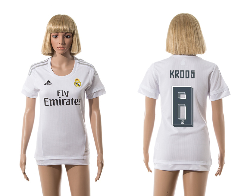 2015-16 Real Madrid 8 KROOS Home Women Jersey