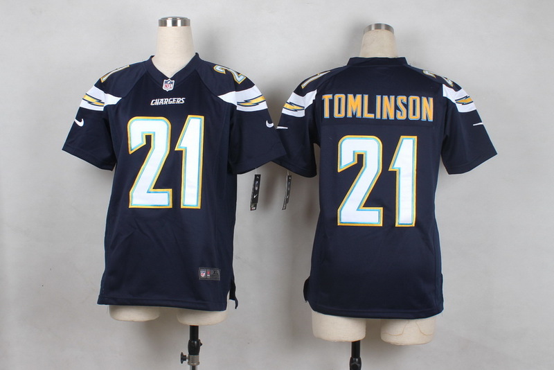 Nike Chargers 21 LaDainian Tomlinson Dark Blue Youth Game Jersey
