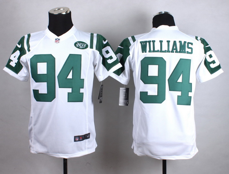 Nike Jets 94 Leonard Williams White Youth Game Jersey - Click Image to Close