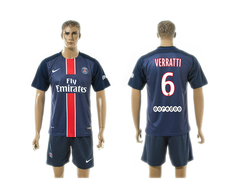 2015-16 Paris Saint Germain 6 VERRATTI Home Jersey