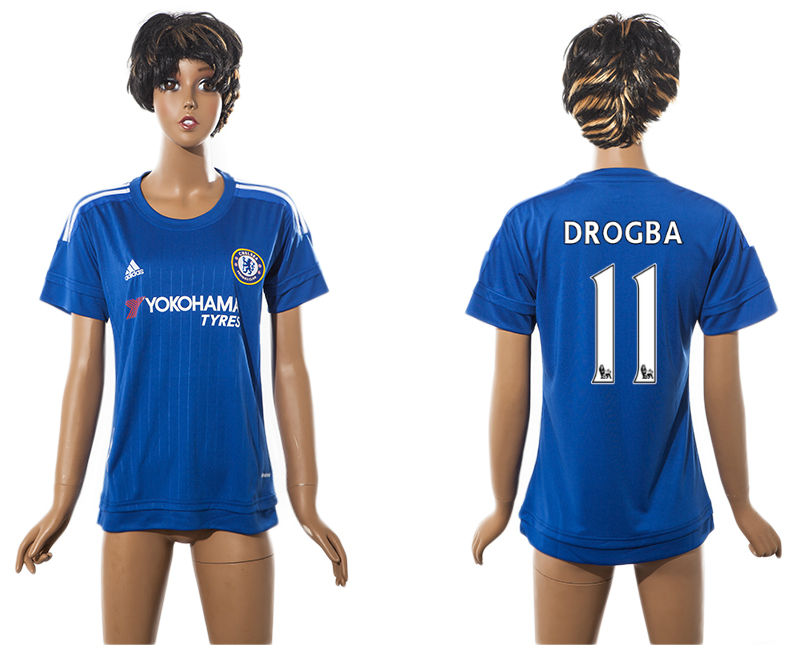 2015-16 Chelsea 11 DROGBA Home Women Jersey