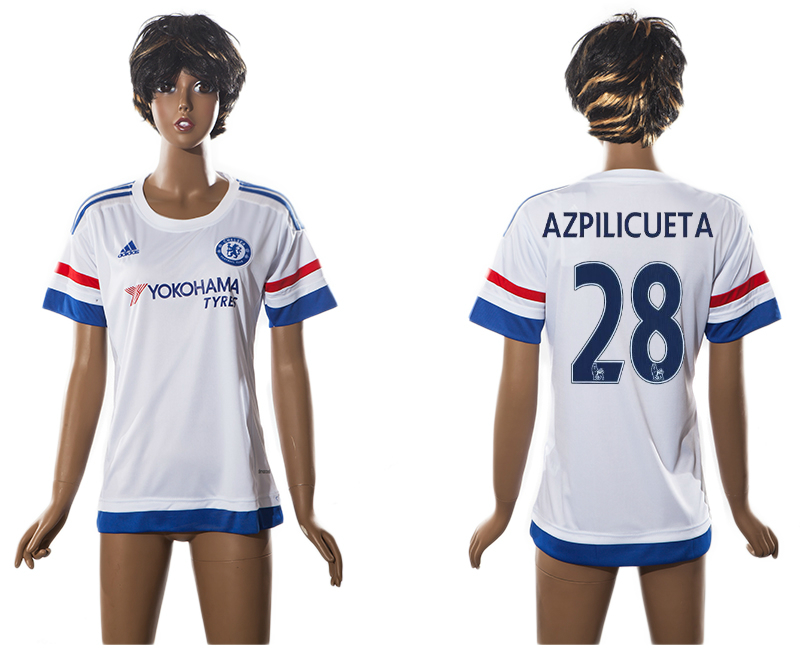 2015-16 Chelsea 28 AZPILICUETA Away Women Jersey