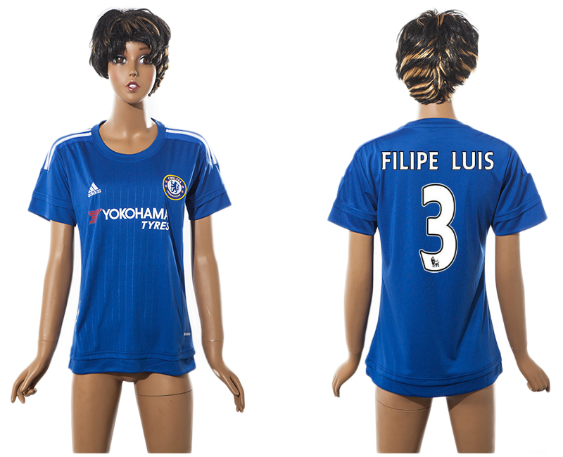 2015-16 Chelsea 3 FILIPE LUIS Home Women Jersey