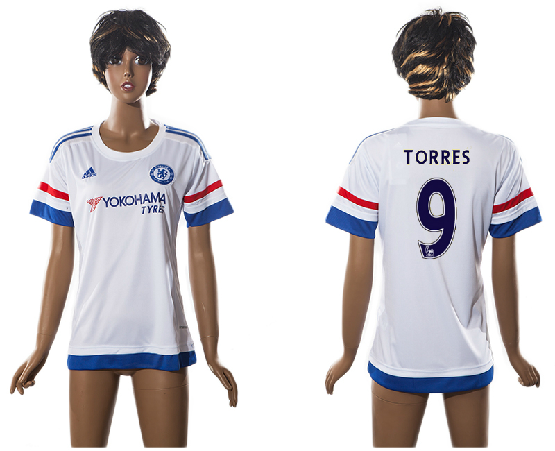 2015-16 Chelsea 9 TORRES Away Women Jersey