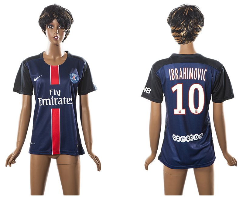 2015-16 Paris Saint Germain 10 IBRAHIMOVIC Home Women Jersey